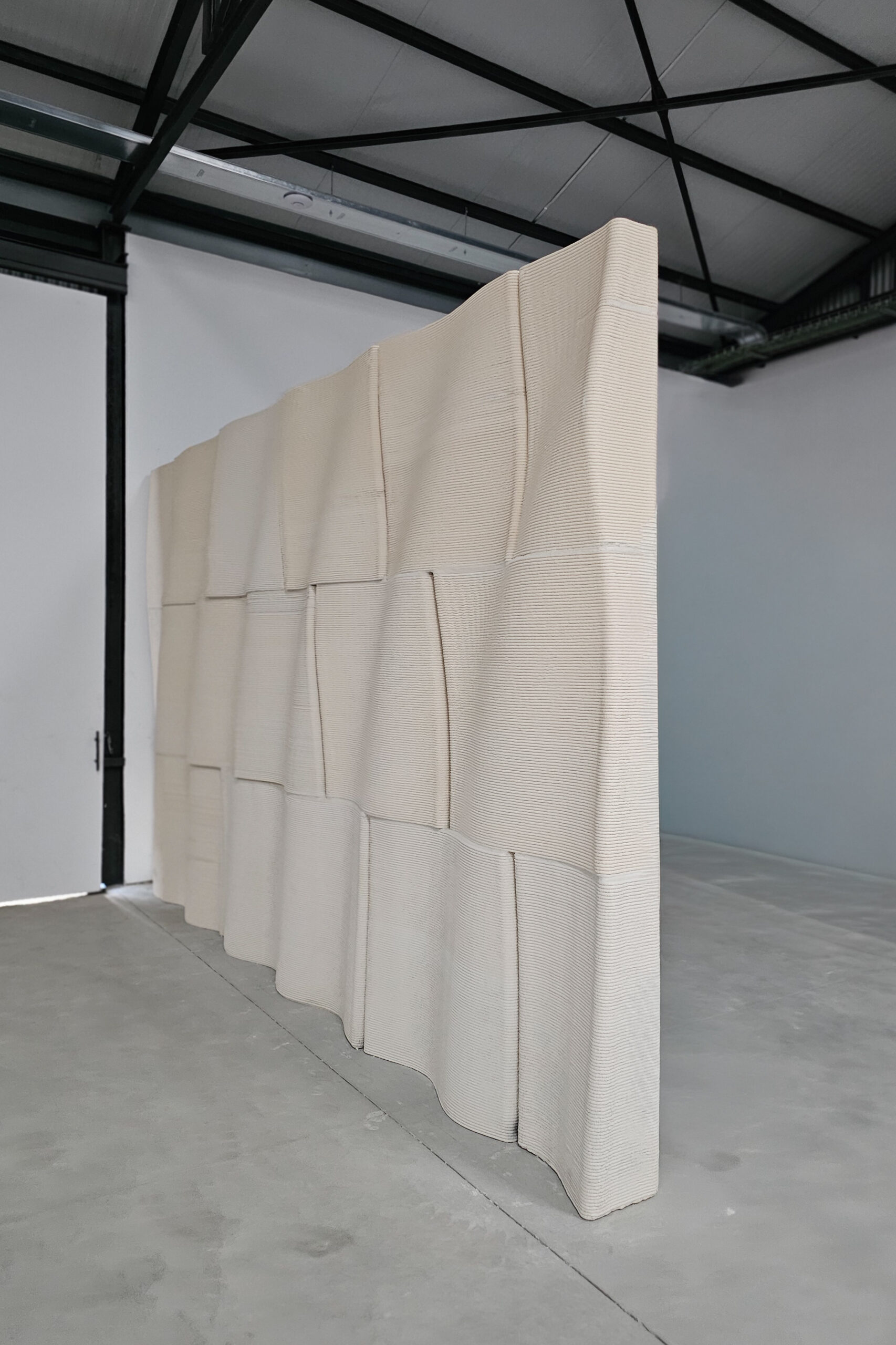 Muro impreso en 3D en hormigón para Encofrats Alsina