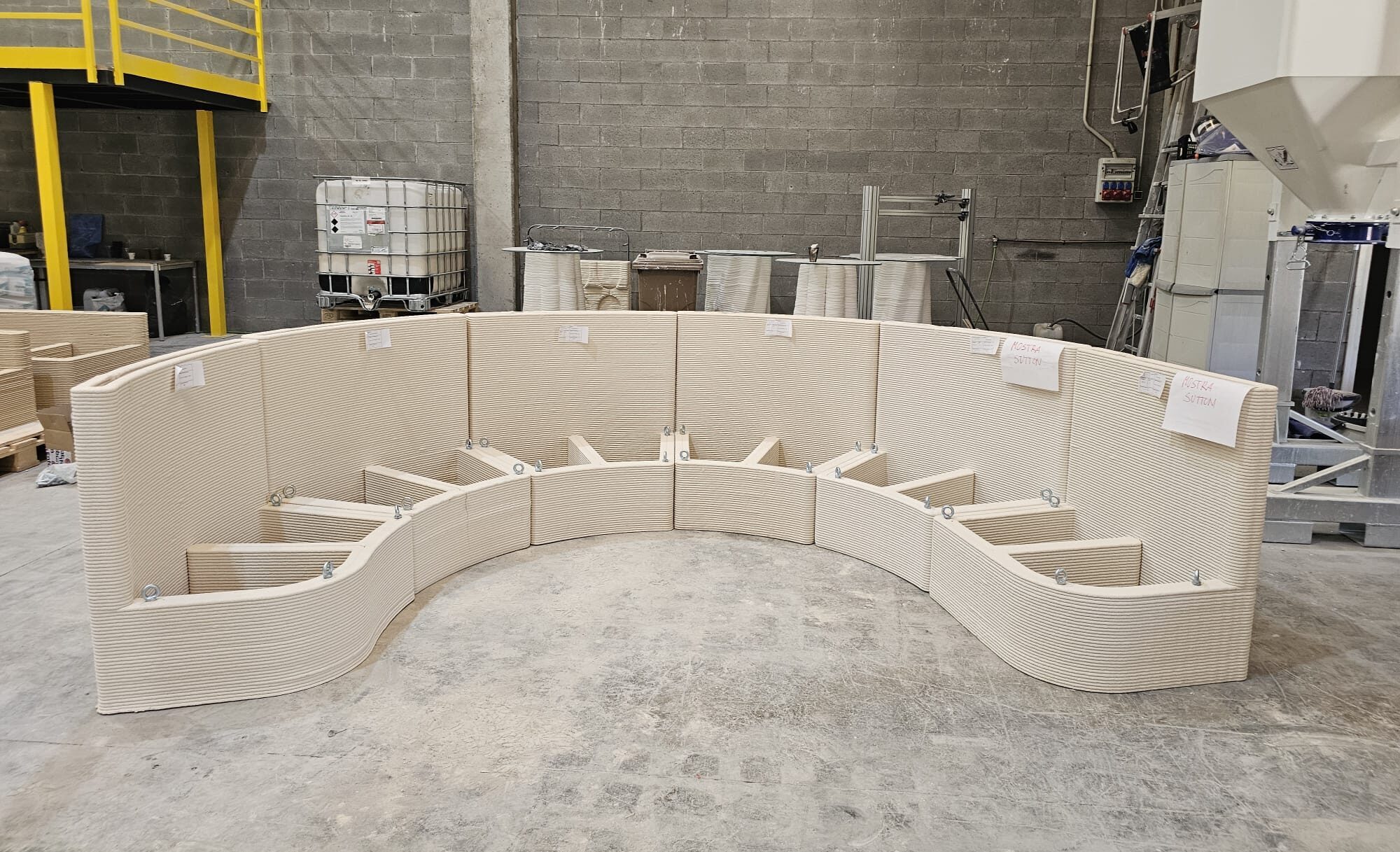 3D concrete printing process for Sutton Barcelona
