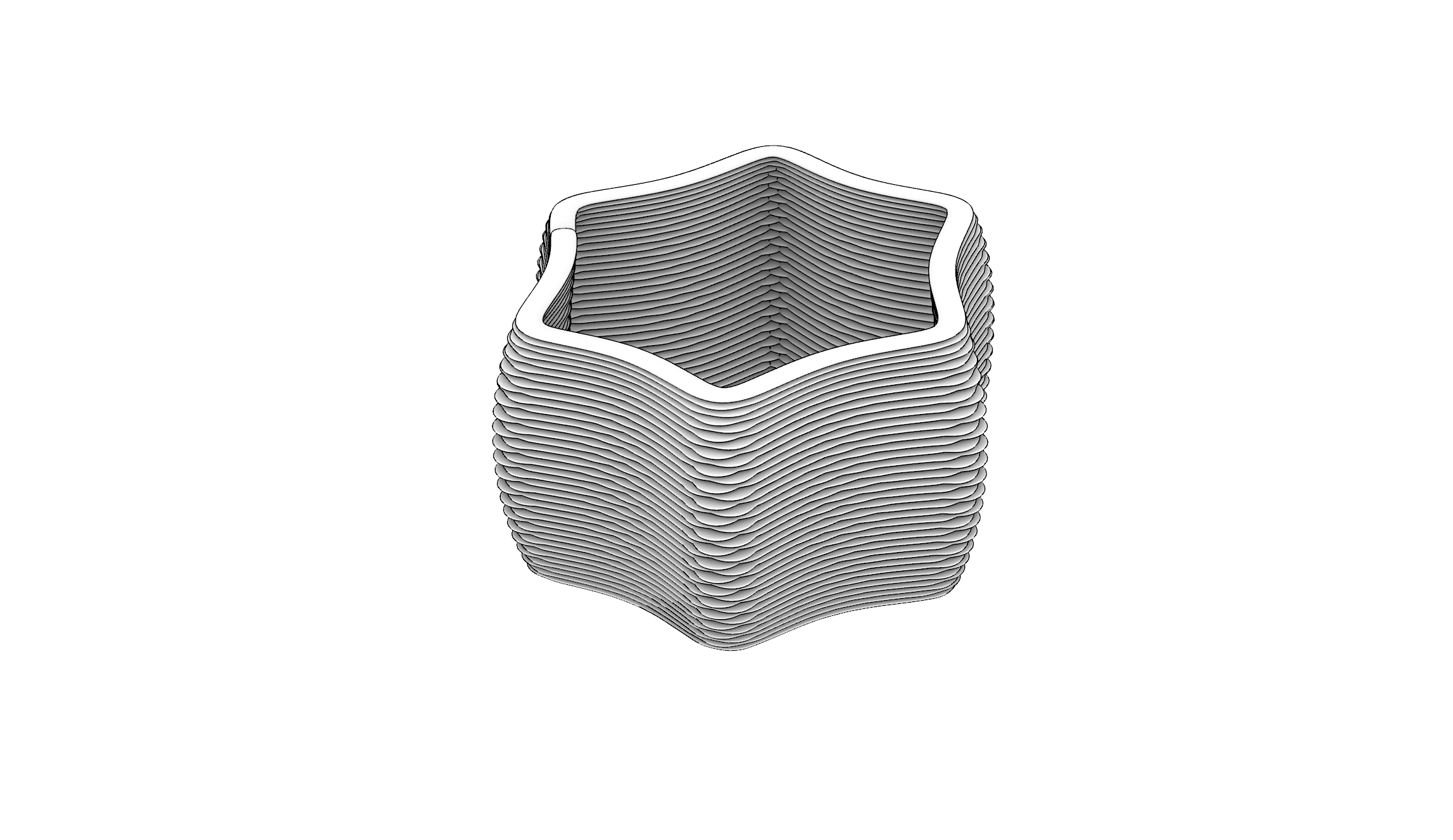Jardinera Axis impresa en 3D en hormigón