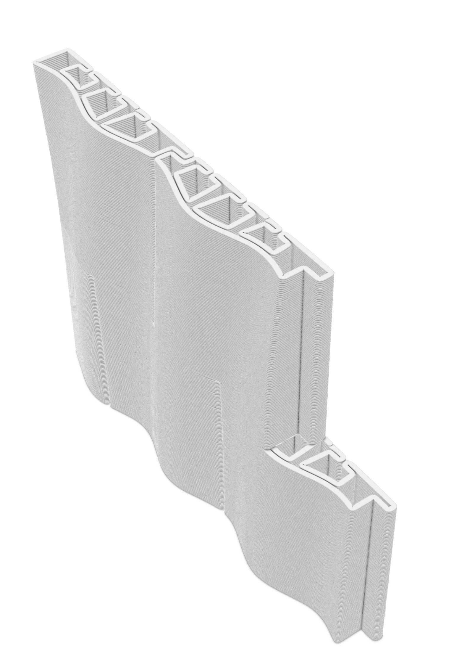 Modules of the 3D printed concrete wall