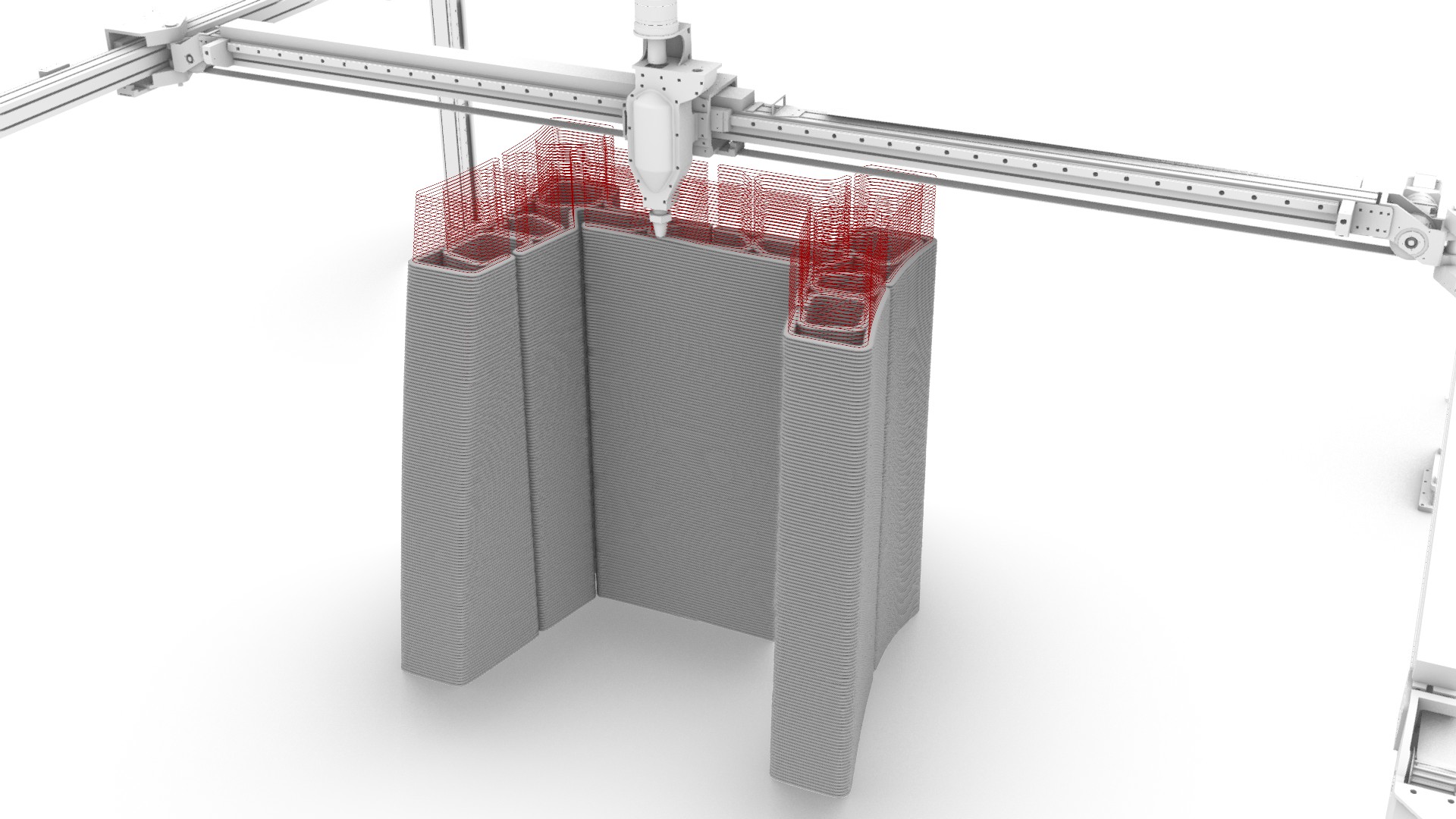 Simulación de impresión y path planning para puente peatonal impreso en 3D en hormigón