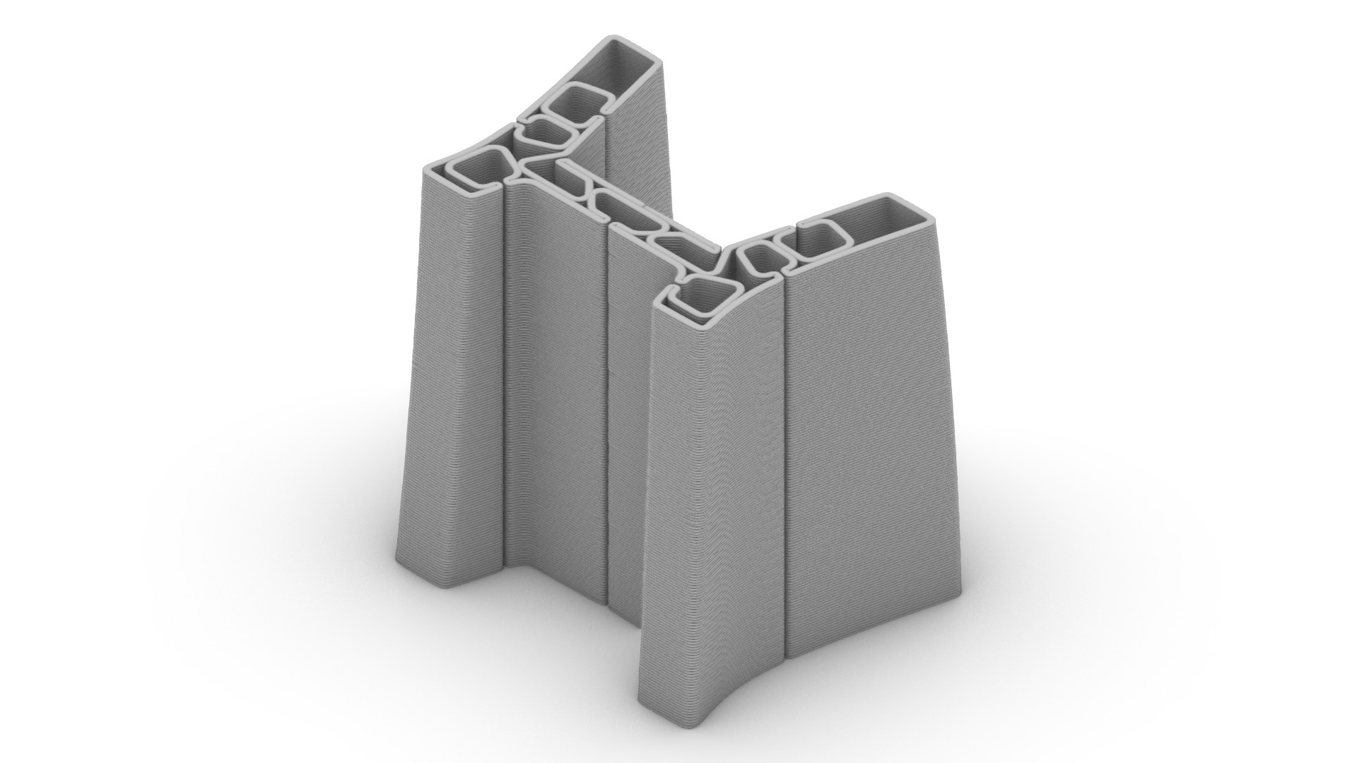 Diseño de sección 2 del puente peatonal para impresión 3D de hormigón