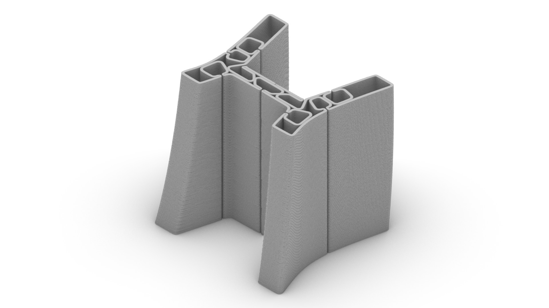 Diseño de sección 3 del puente peatonal para impresión 3D de hormigón