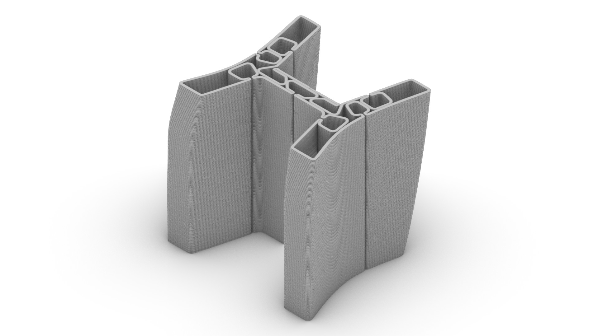 Diseño de sección 4 del puente peatonal para impresión 3D de hormigón