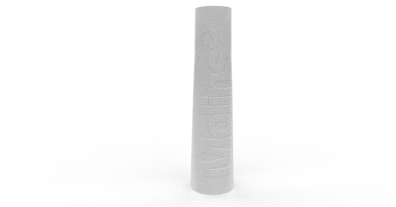 Render del tótem Molins impreso en 3D en hormigón
