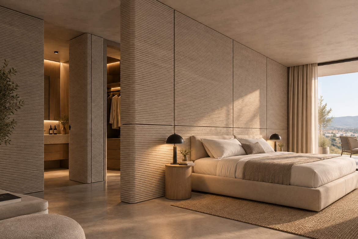 Divisiones interiores en habitación de hotel
